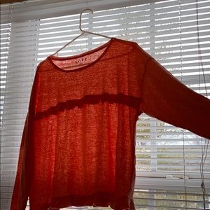 Long sleeve ruffle shirt